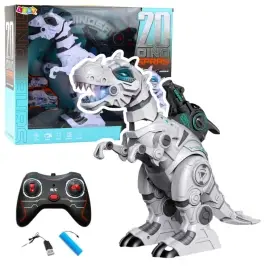 RC Remote Controlled Robot Dinosaur Smoke Effect Lights Sounds