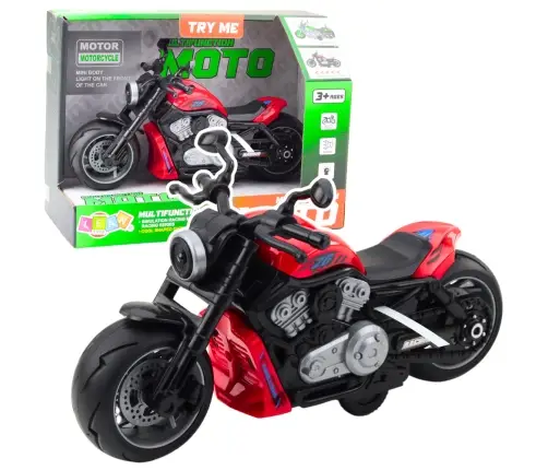 Battery Operated Toy Motorcycle Motor Lights Sounds Red