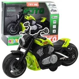Battery Operated Toy Motorcycle Lights Sounds Green
