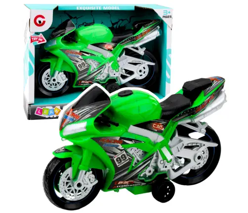 Racing Bike Racer Drive Lights Sounds Green
