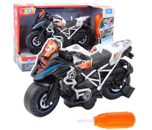 DIY Racing Bike Twisting Disassembly Lights Sounds Black