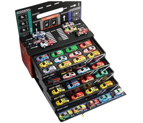 Set of Pull-Back Cars in a Container 48 pcs.