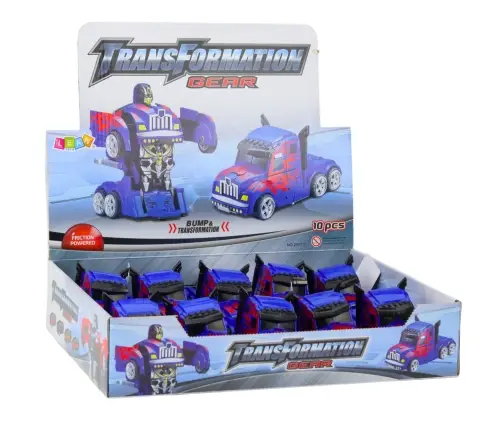 Truck Auto Robot 2in1 Drive Red Patterns Blue