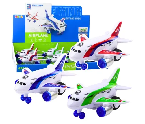 Battery Operated Passenger Plane Lights Sounds Drive Mix