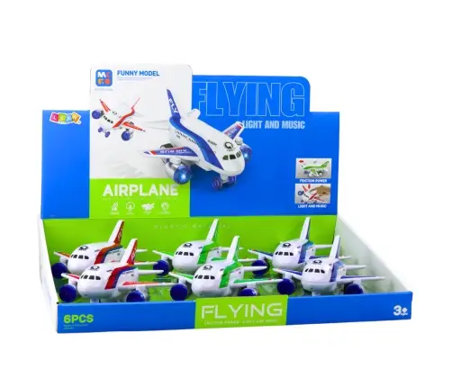 Battery Operated Passenger Plane Lights Sounds Drive Mix