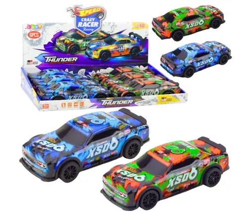 XS06 Race Car Drive Lights Sounds Orange Blue