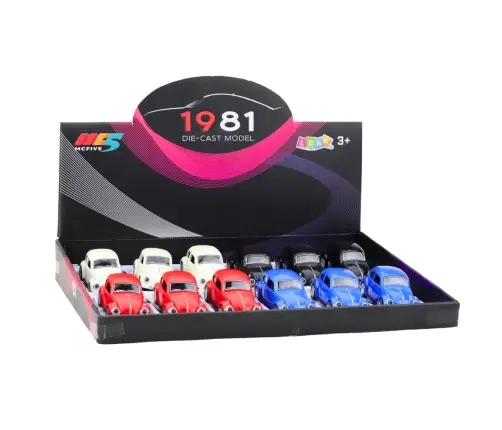 Classic Car Beetle Metal Friction Drive 1:36 Mix