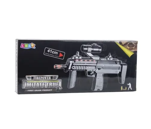 Toy Rifle Weapon Lights Sounds Sight Black 41cm Toy Rifle Weapon Lights Sounds Sight Black 41cm