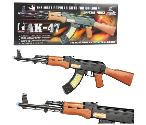 AK-47 Toy Rifle for Kids Lights and Sounds 68.5 cm