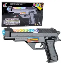 Battery Operated Gun Weapon with Colorful Lights and Sounds 24cm