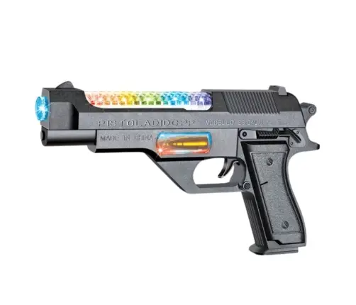 Battery Operated Gun Weapon with Colorful Lights and Sounds 24cm