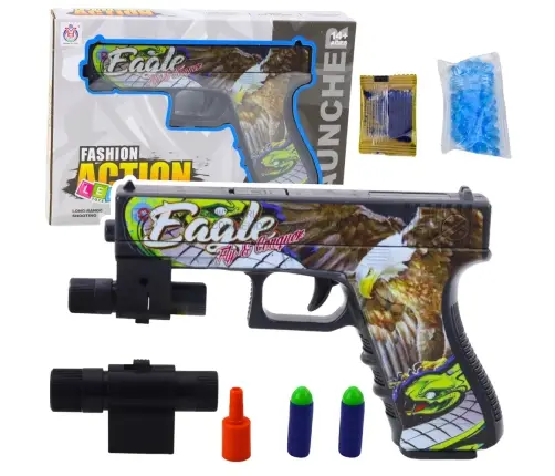 Water Ball Gun Foam Darts Laser Print Eagle