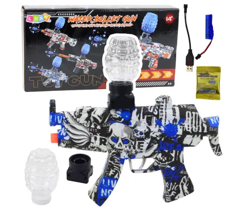 Electric Water Ball Gun Graffiti White Blue