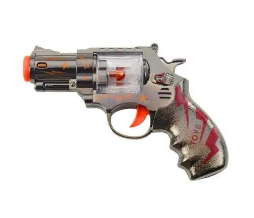 Toy Gun Revolver Magazine With Balls Lights Sounds