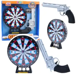 Laser Revolver Pistol Set with Target Shooting Game Lights Sounds
