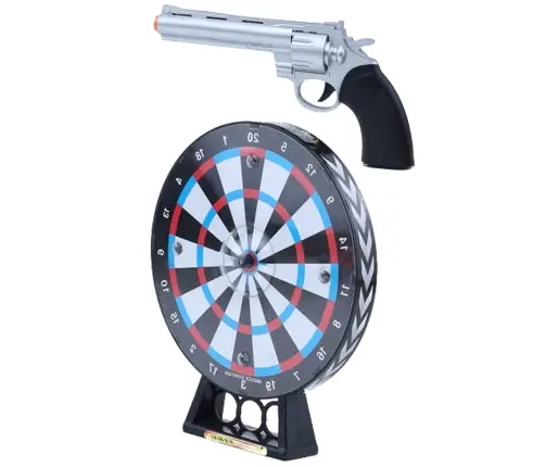Laser Revolver Pistol Set with Target Shooting Game Lights Sounds