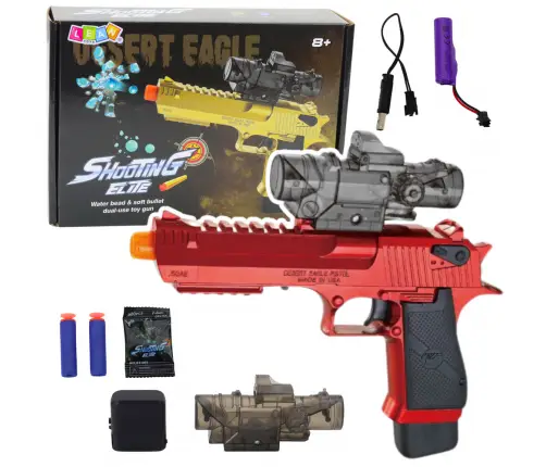 Electric Water Ball Gun Foam Darts Red