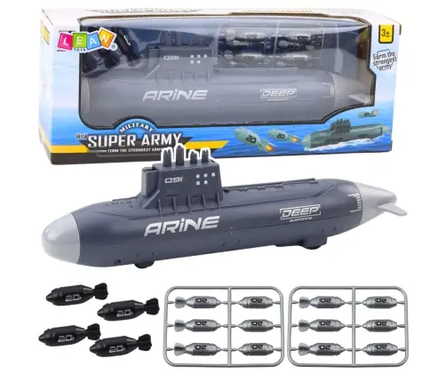 Ship Submarine Torpedo Shooting Drive Dark Gray 28cm