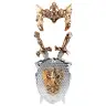 Knight Set Shield Two Swords Mask Silver Gold Eagle