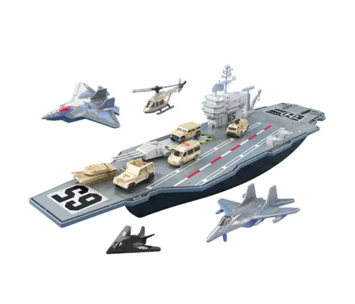 Large Military Aircraft Carrier Fighters Tanks Vehicles 70cm