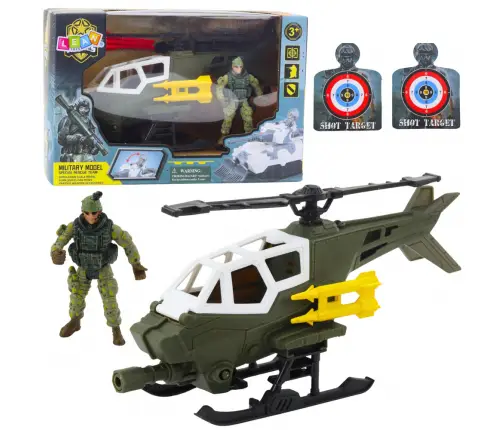 Military Set: Military Helicopter, Soldier Figure