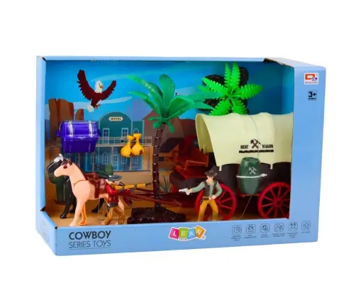 Cowboy Set Figuren Westernwagen Pferde Cowboy Palmen