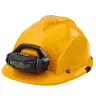 Children's Construction Helmet with Headlamp Chin Strap Yellow