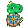 Skill Game Target Shooting Gun Velcro Balls Dinosaur