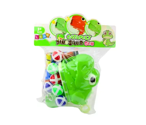 Skill Game Target Shooting Gun Velcro Balls Dinosaur