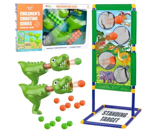 Shooting Set Game Throw Target Gun Dinosaurs