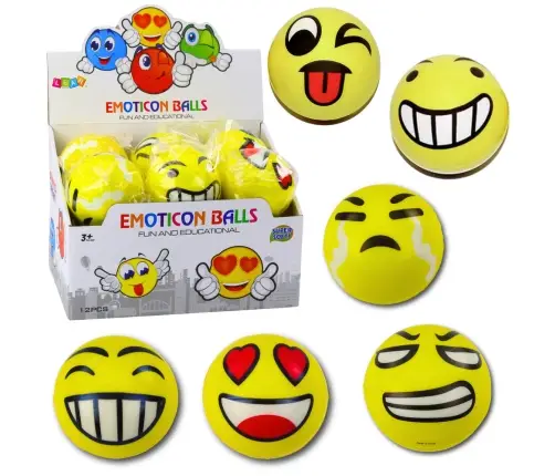 Kneading Bouncing Ball Foam Emoticon Yellow 10cm