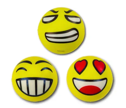 Kneading Bouncing Ball Foam Emoticon Yellow 10cm