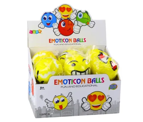 Kneading Bouncing Ball Foam Emoticon Yellow 10cm