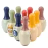 Bowling Set with Cats for Kids 10 Bowling Pins 2 Colored Balls Bowling Set with Cats for Kids 10 Bowling Pins 2 Colored Balls