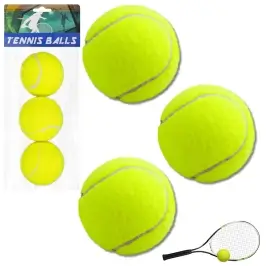 Set of Classic Springy Tennis Balls Yellow 3 pcs.