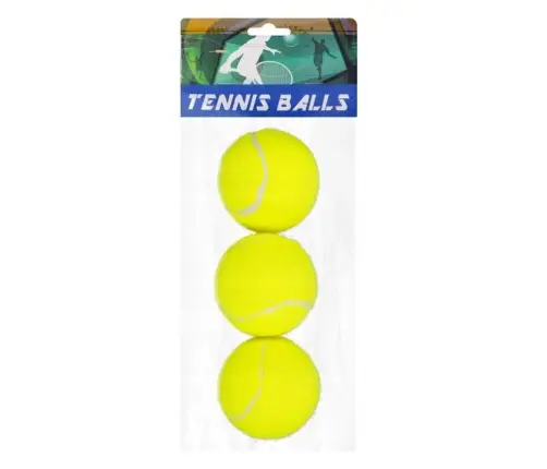 Set of Classic Springy Tennis Balls Yellow 3 pcs.