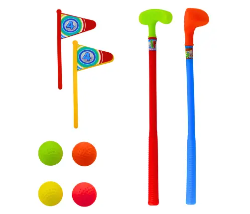 Golf Set Trolley 3 Clubs 2 Flags 4 Balls Golf Set Trolley 3 Clubs 2 Flags 4 Balls