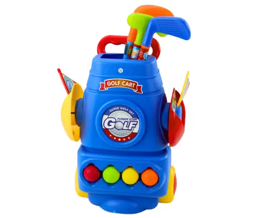 Golf Set Trolley 3 Clubs 2 Flags 4 Balls Golf Set Trolley 3 Clubs 2 Flags 4 Balls