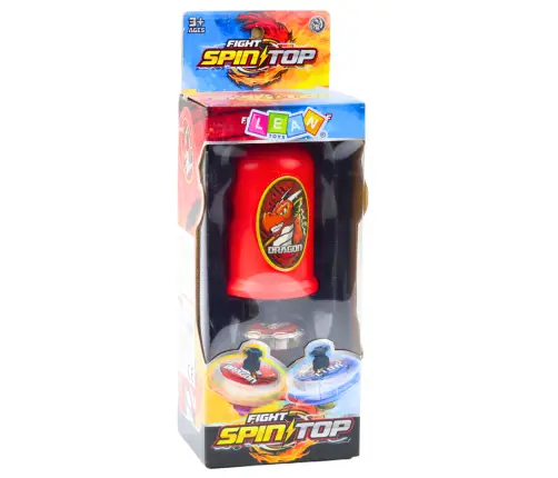 Flying Disc Dragon Spinning Top Launcher Set Red