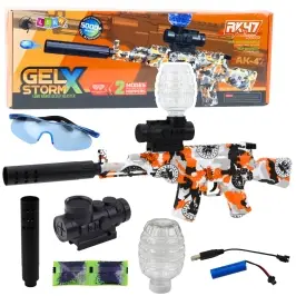AK47 Rifle For Water Balls Hydrogel Graffiti Orange