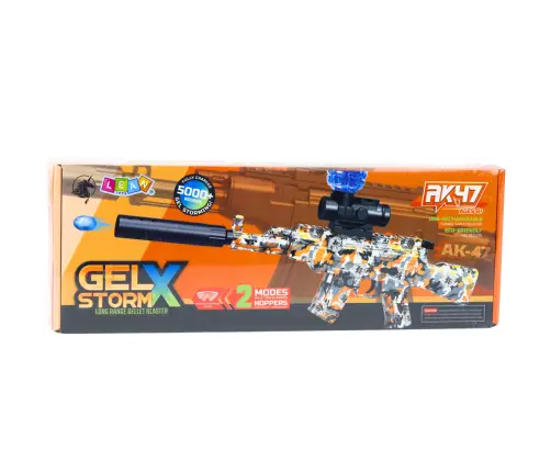 AK47 Rifle For Water Balls Hydrogel Graffiti Orange