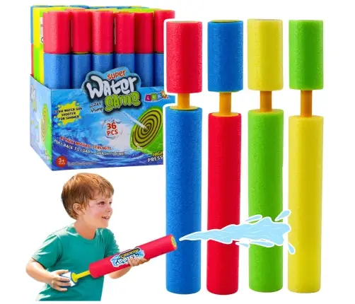 Foam Water Gun Water Pump Tube Colored 30cm Mix