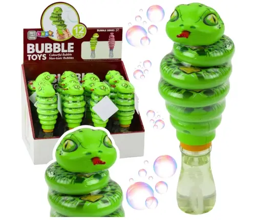 Soap Bubbles Snake Rotating Toy 2in1 Green