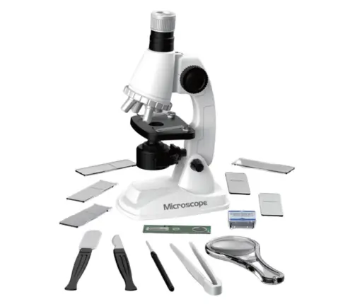 Educational Kit Scientific Microscope For Kids Accessories White