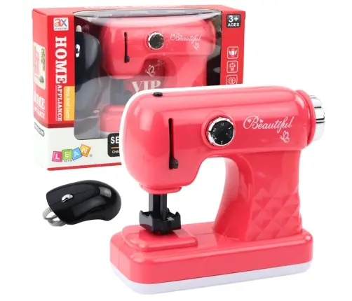 Toy Sewing Machine With Mouse For Kids Light Pink