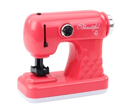 Toy Sewing Machine With Mouse For Kids Light Pink