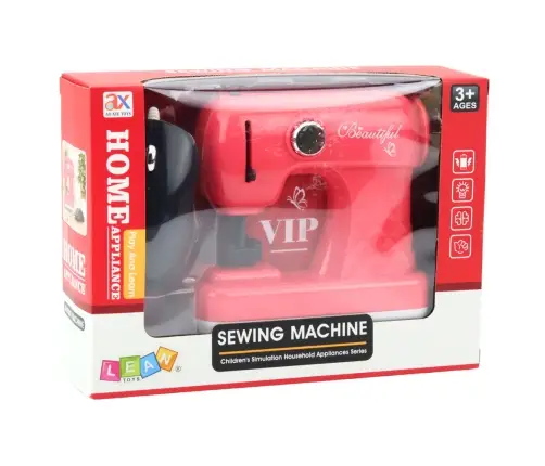 Toy Sewing Machine With Mouse For Kids Light Pink