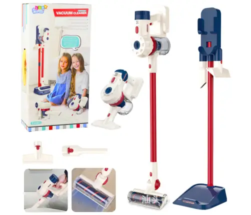 Upright Vacuum Cleaner Kids Cleaning Kit Lights Sounds Station White