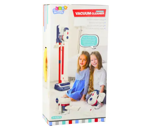 Upright Vacuum Cleaner Kids Cleaning Kit Lights Sounds Station White