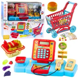 Shop Set Checkout Basket Food Products Lights Sounds Colorful